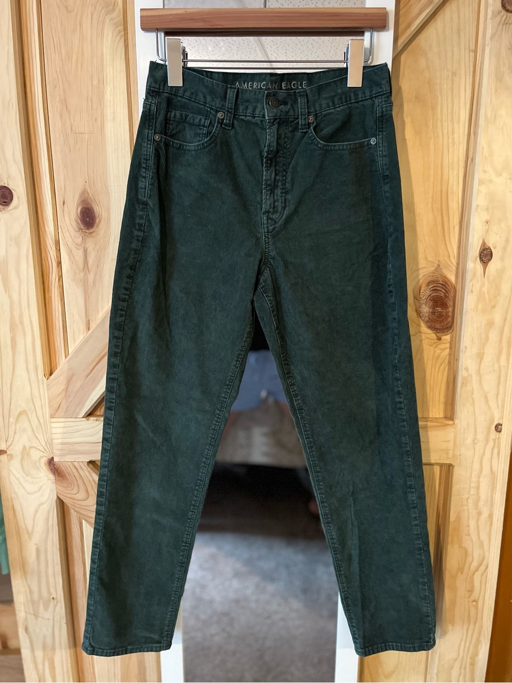 American Eagle Super Stretch Corduroy Mom Jeans